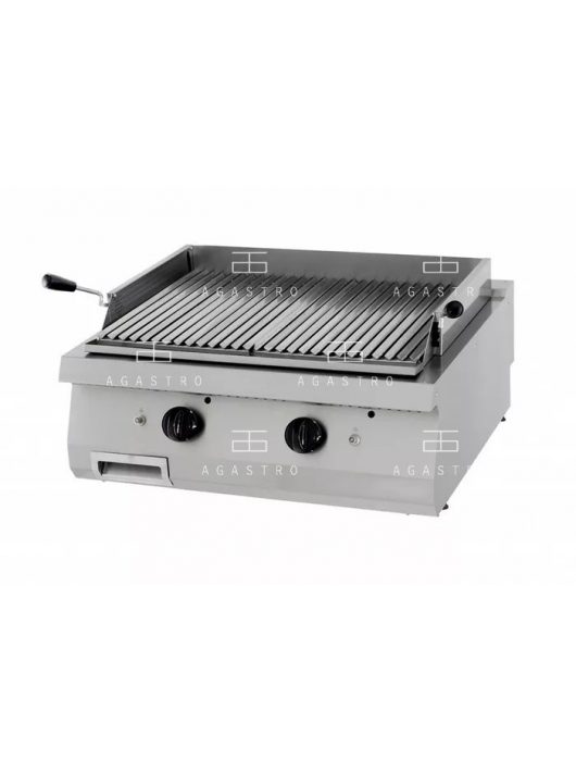 Lávaköves grillsütő 14 kW - gázüzemű - dupla egység - 70 cm mélységű