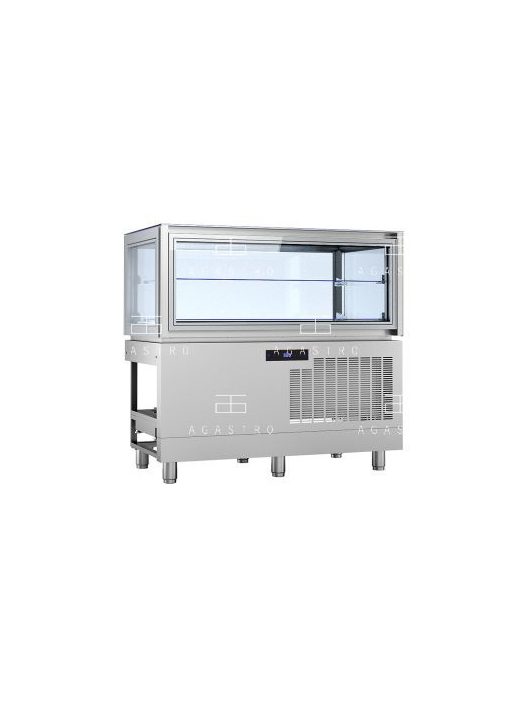 KD12Q1M Beépíthető süteményes vitrin (+30°C, 70% Rh) -20 ... +5 °C hűtéstartománnyal, 1200 x 660 x 1150 mm, 3 kW