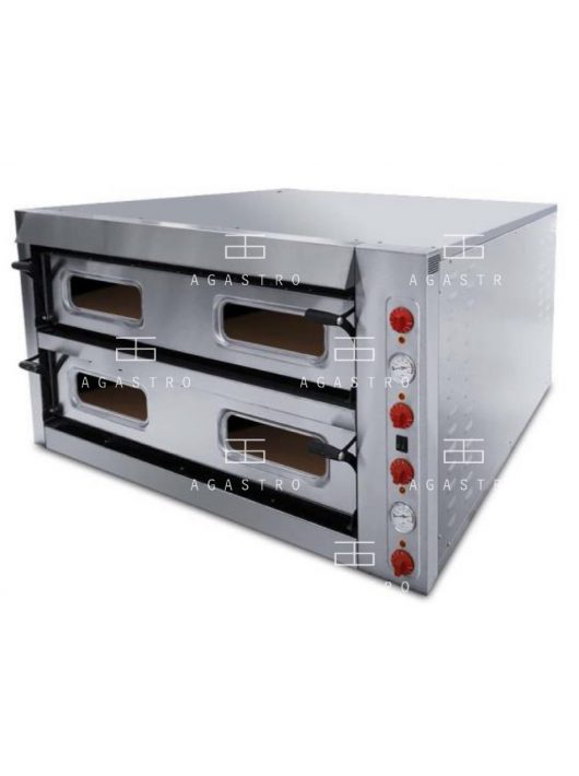 Kétaknás ipari elektromos pizzakemence 4+4-es 10 kW