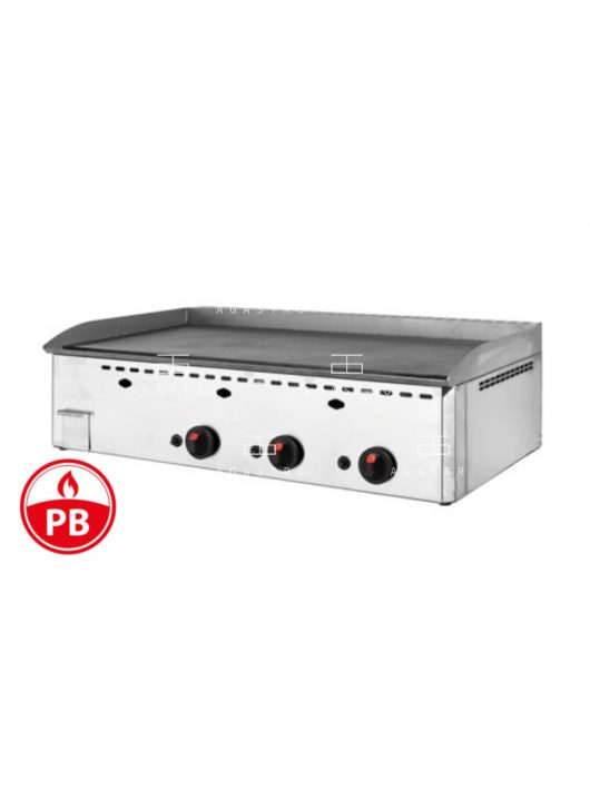 PB gázüzemű snack rostlap 12 kW -  sima - 99 cm széles